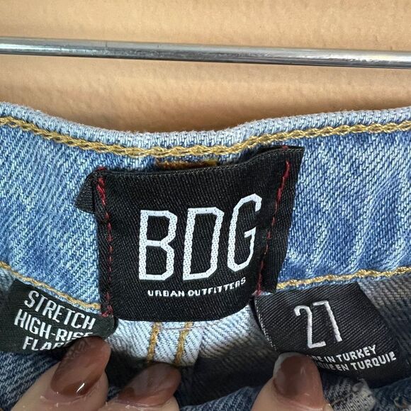 BDG Urban Outfitters Women’s Size 27 Distressed Stretch High Rise Flare Jeans - Picture 3 of 4